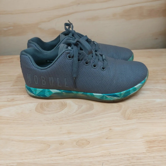 NOBULL Trainers Gray Teal Blue green Weightlifting Cross Fit sneakers shoes 8.5 - Picture 5 of 11